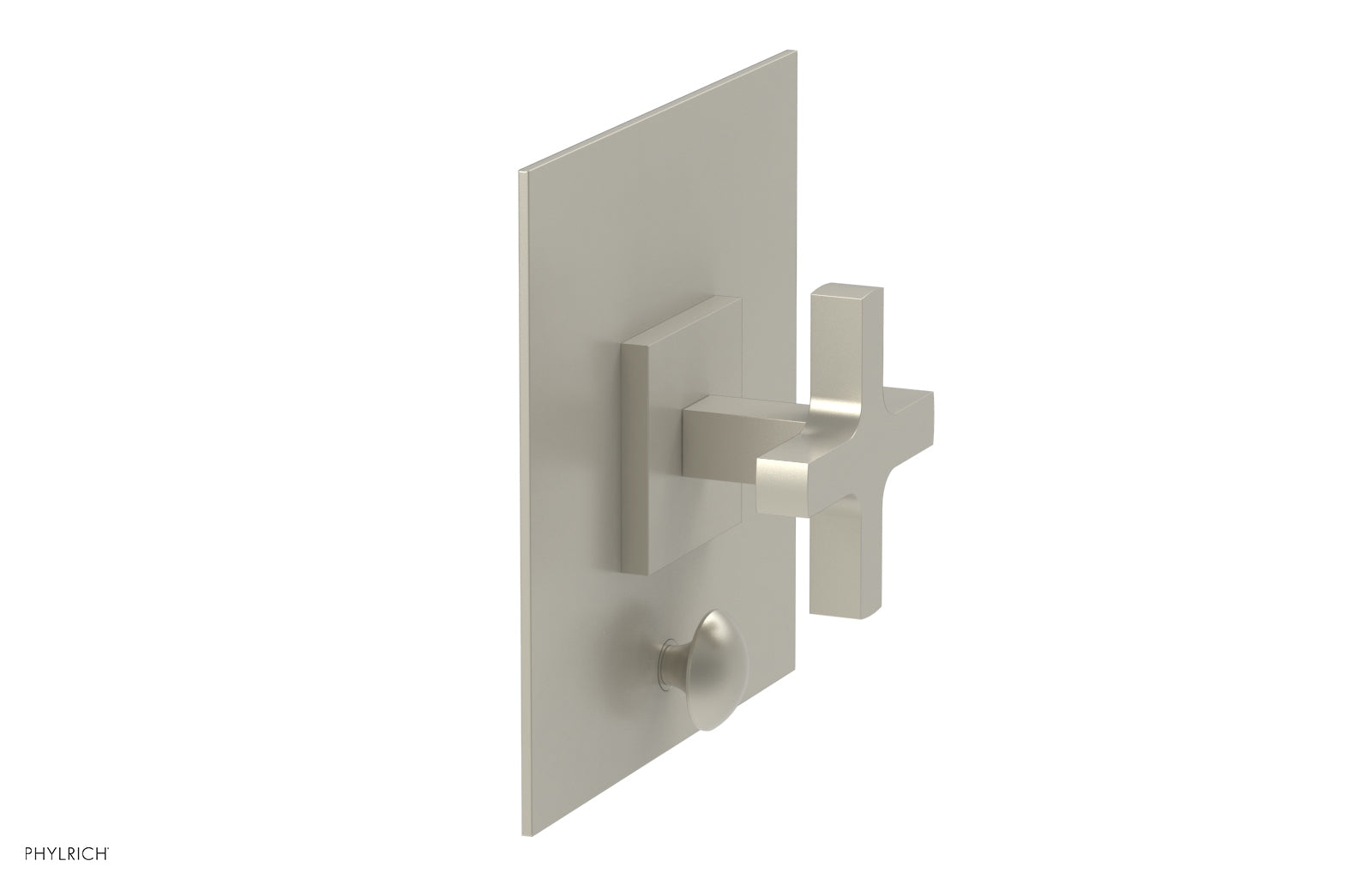 Phylrich CROI Pressure Balance Shower Plate with Diverter and Cross Handle Trim Set