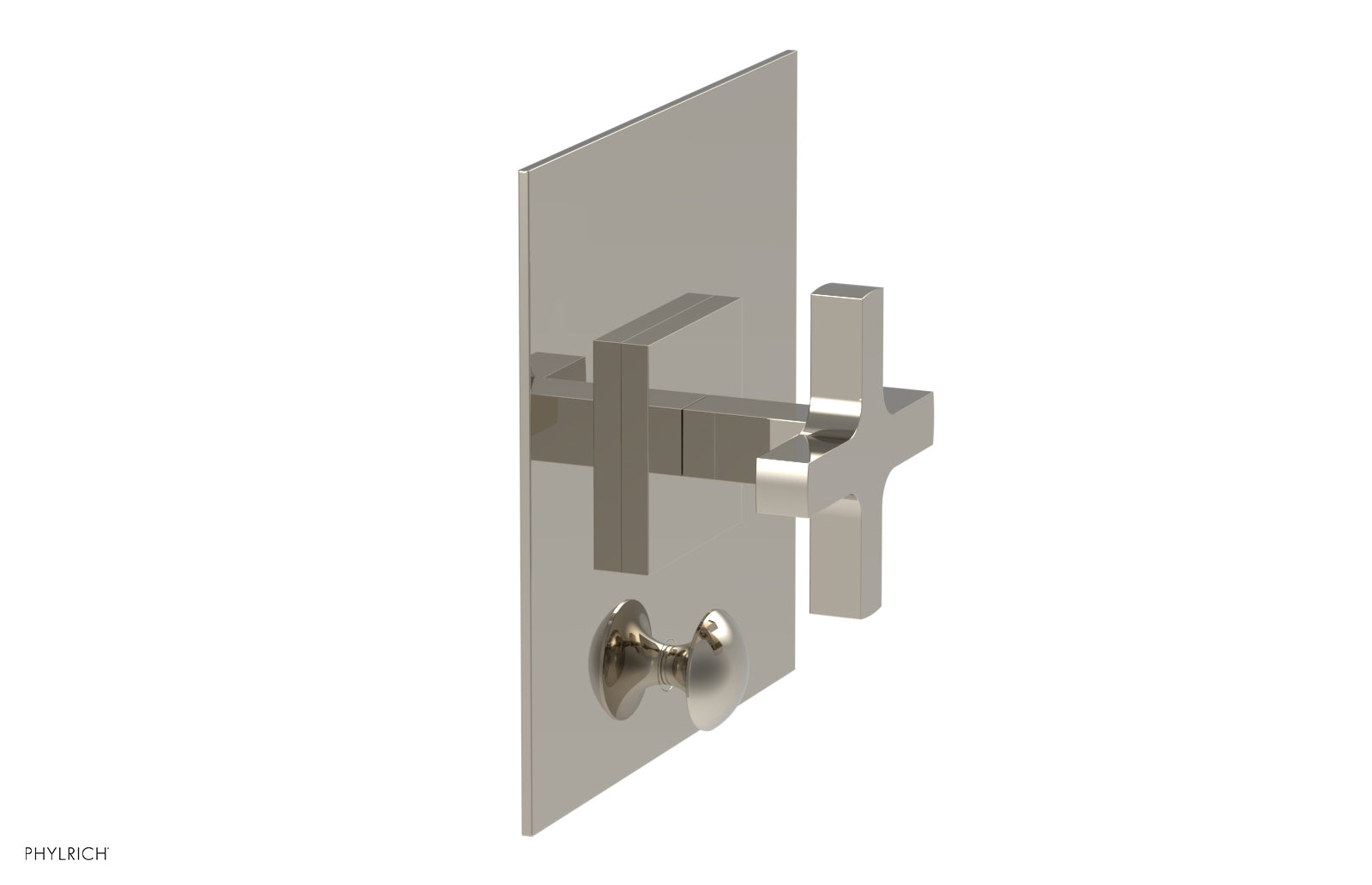 Phylrich CROI Pressure Balance Shower Plate with Diverter and Cross Handle Trim Set