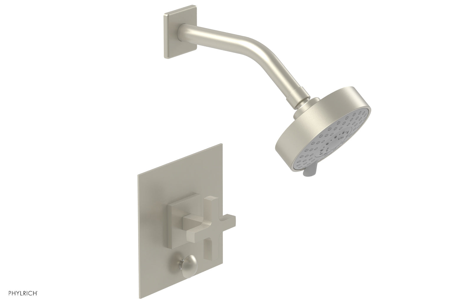Phylrich CROI Pressure Balance Shower and Diverter Set (Less Spout), Cross Handle