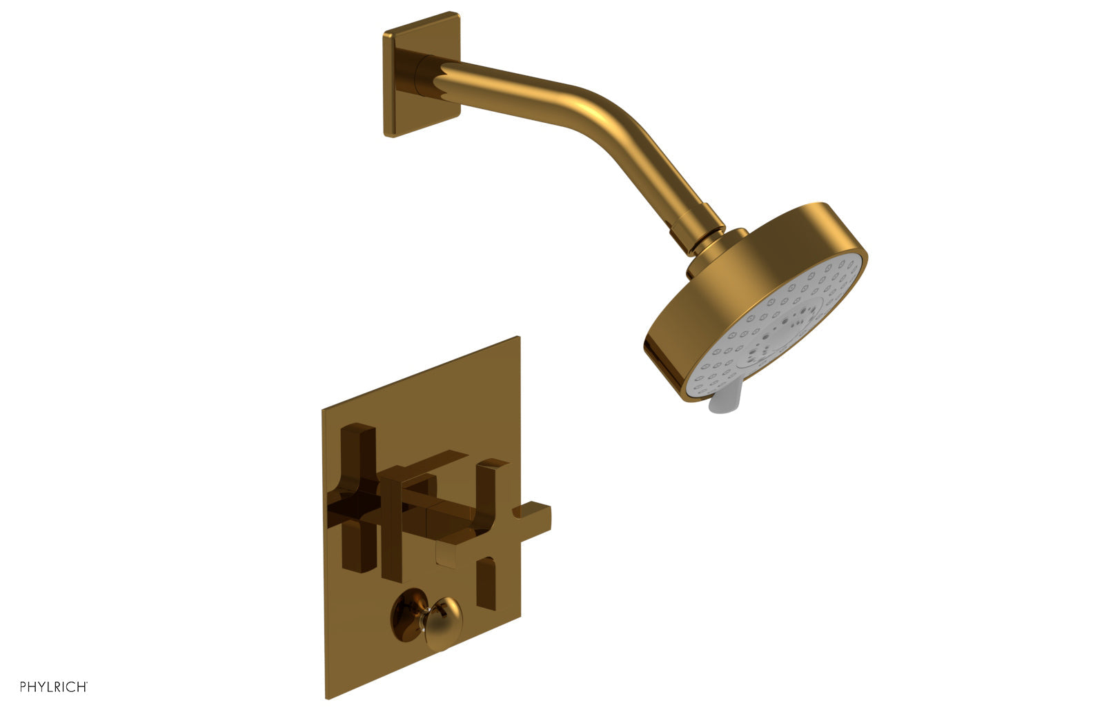 Phylrich CROI Pressure Balance Shower and Diverter Set (Less Spout), Cross Handle
