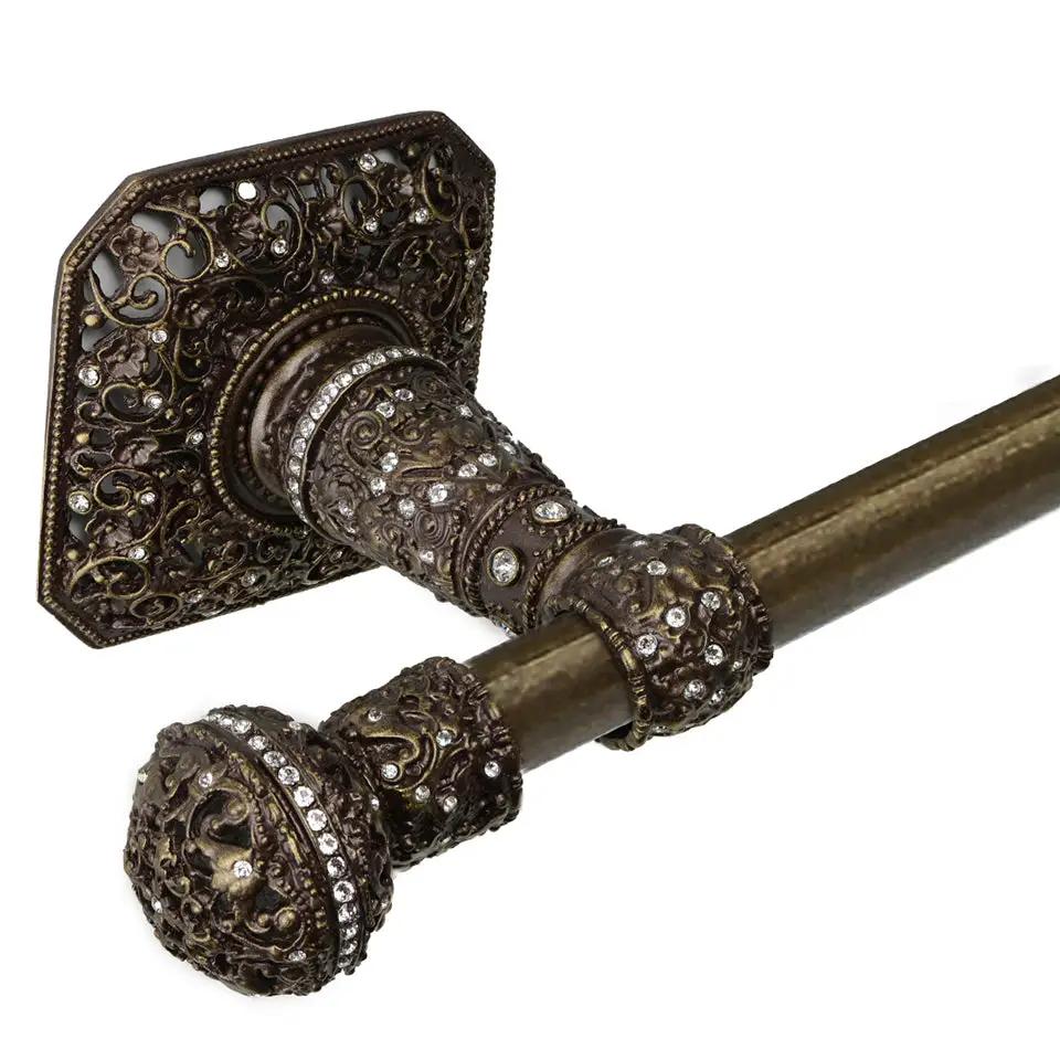 antique brass towel holder