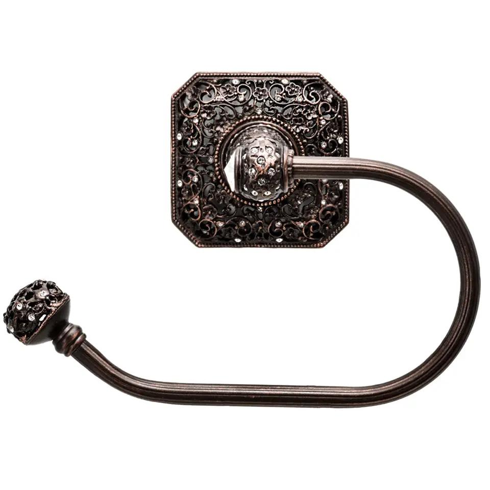 Carpe Diem Juliane Grace Large Swing Tissue Smooth Ring Left - Decorated with Swarovski Crystals by Carpe Diem