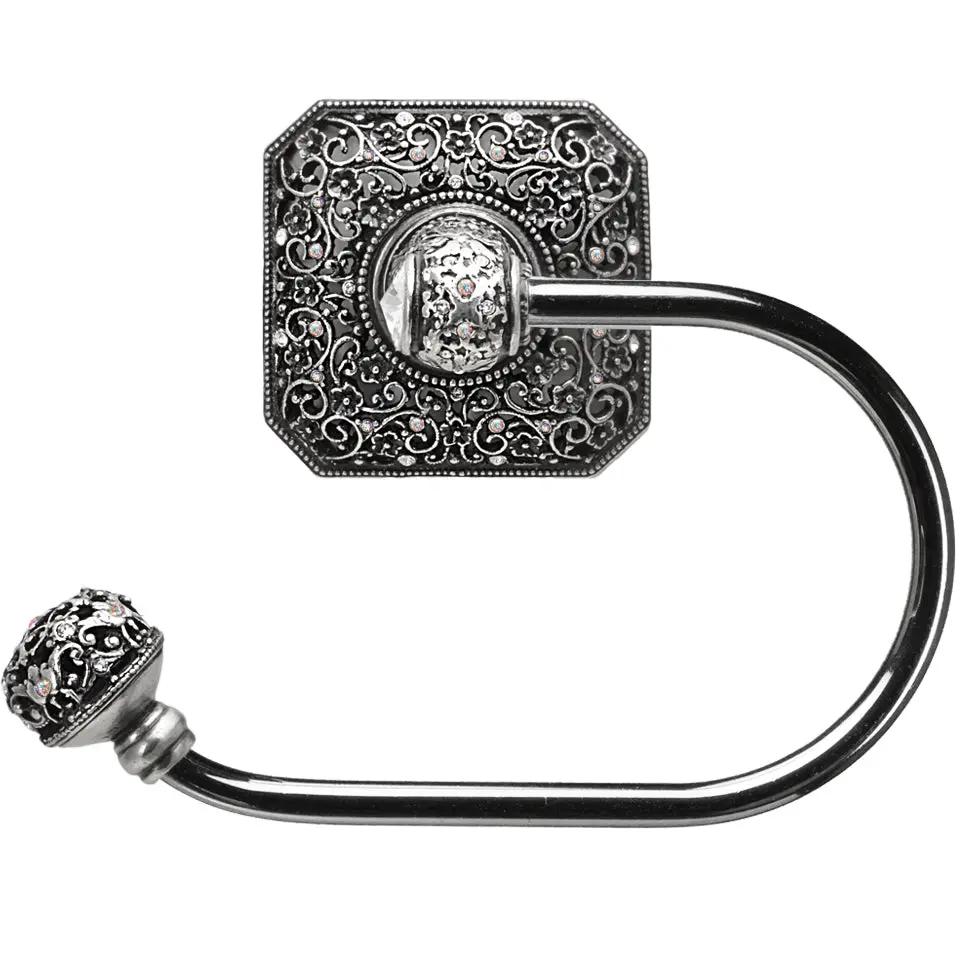 Carpe Diem Juliane Grace Large Swing Tissue Smooth Ring Left - Decorated with Swarovski Crystals by Carpe Diem