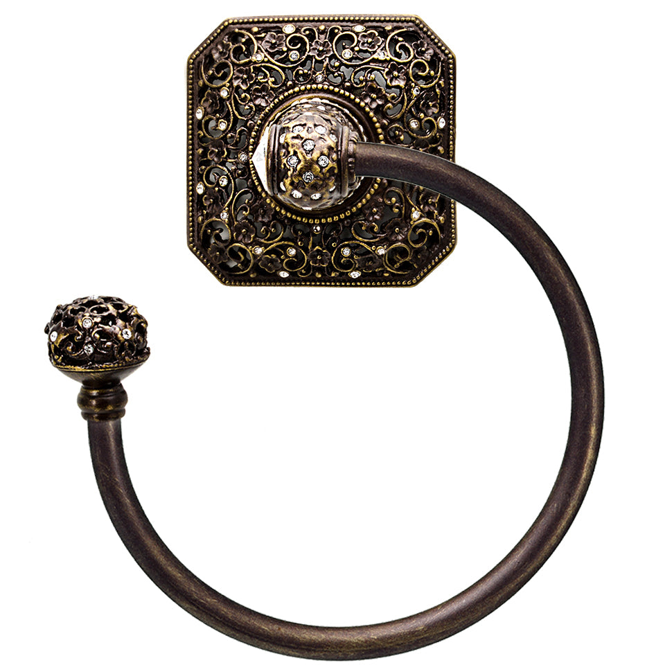 antique brass towel ring