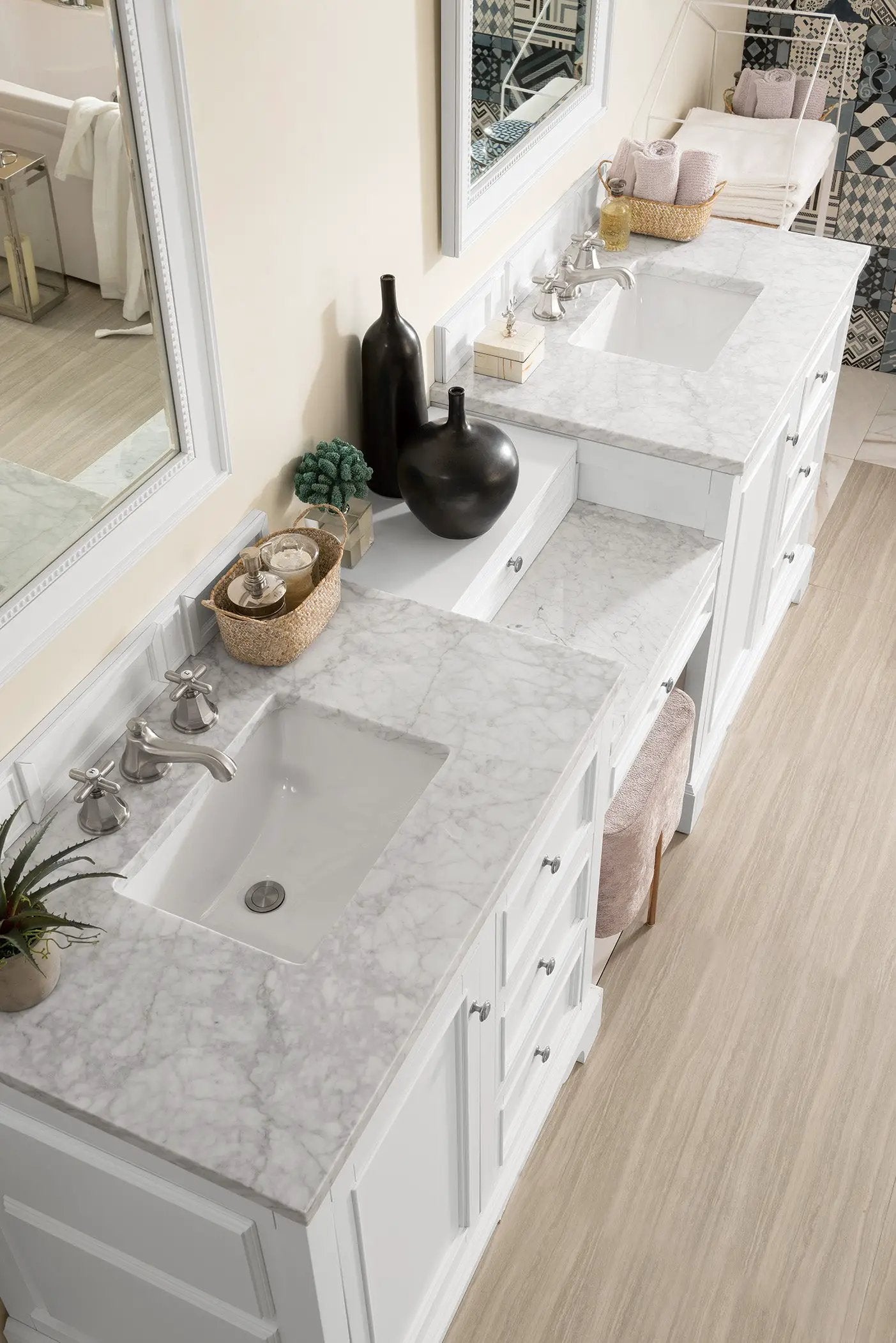 bright white vanity