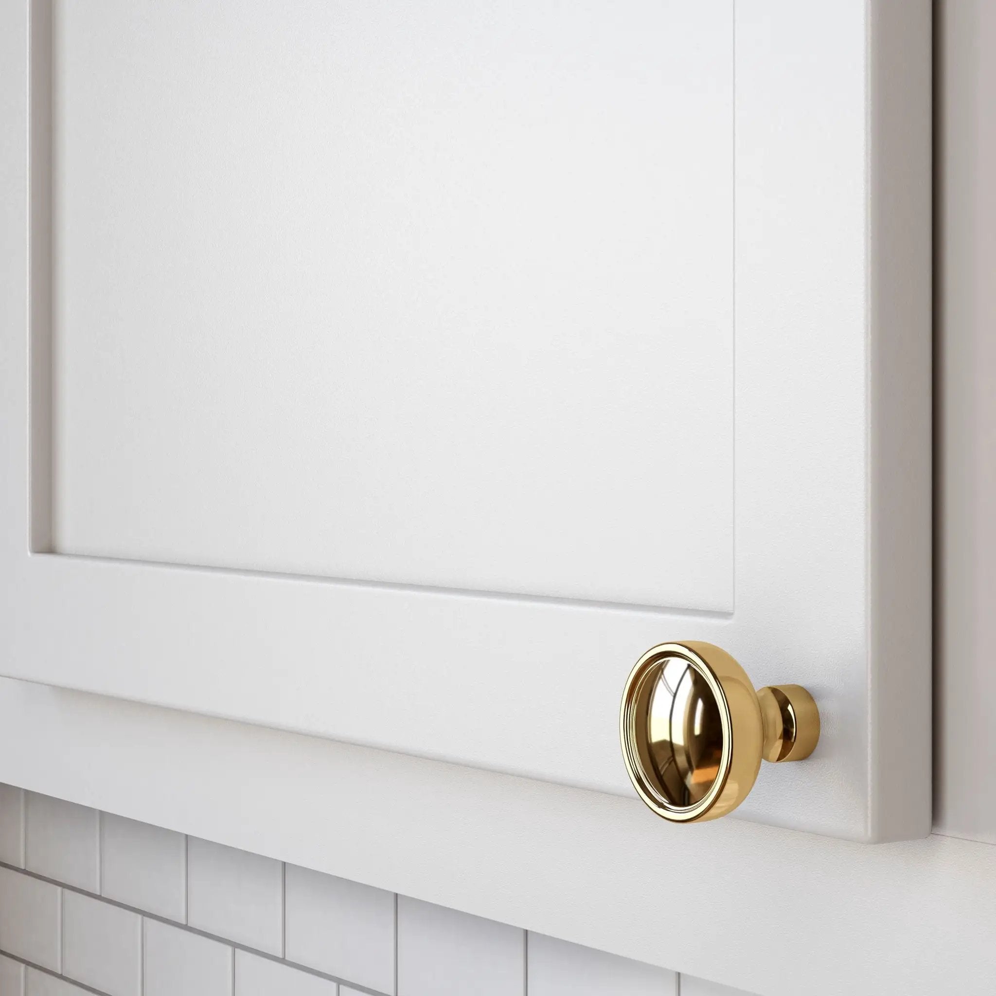 polished brass knob