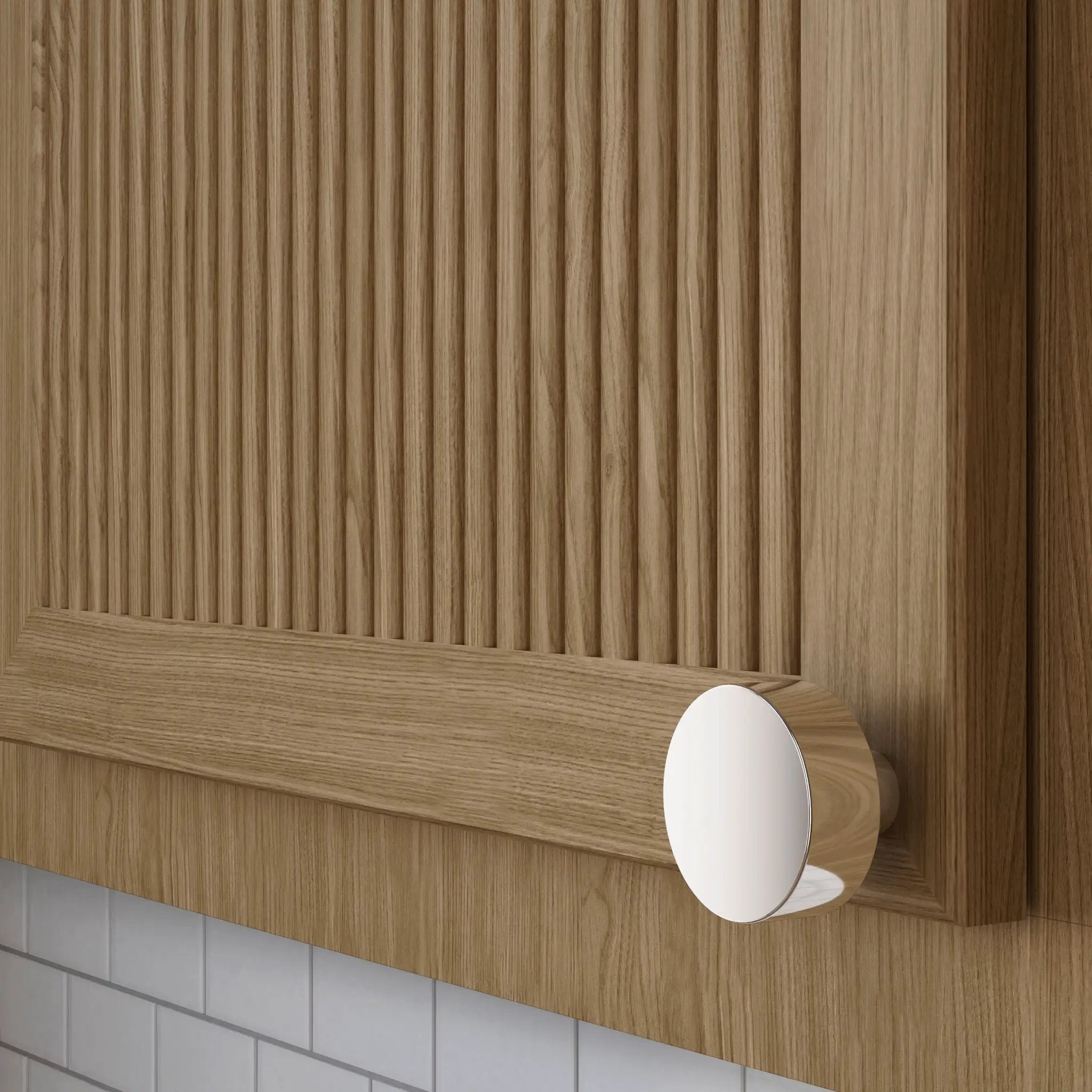 polished nickel knob