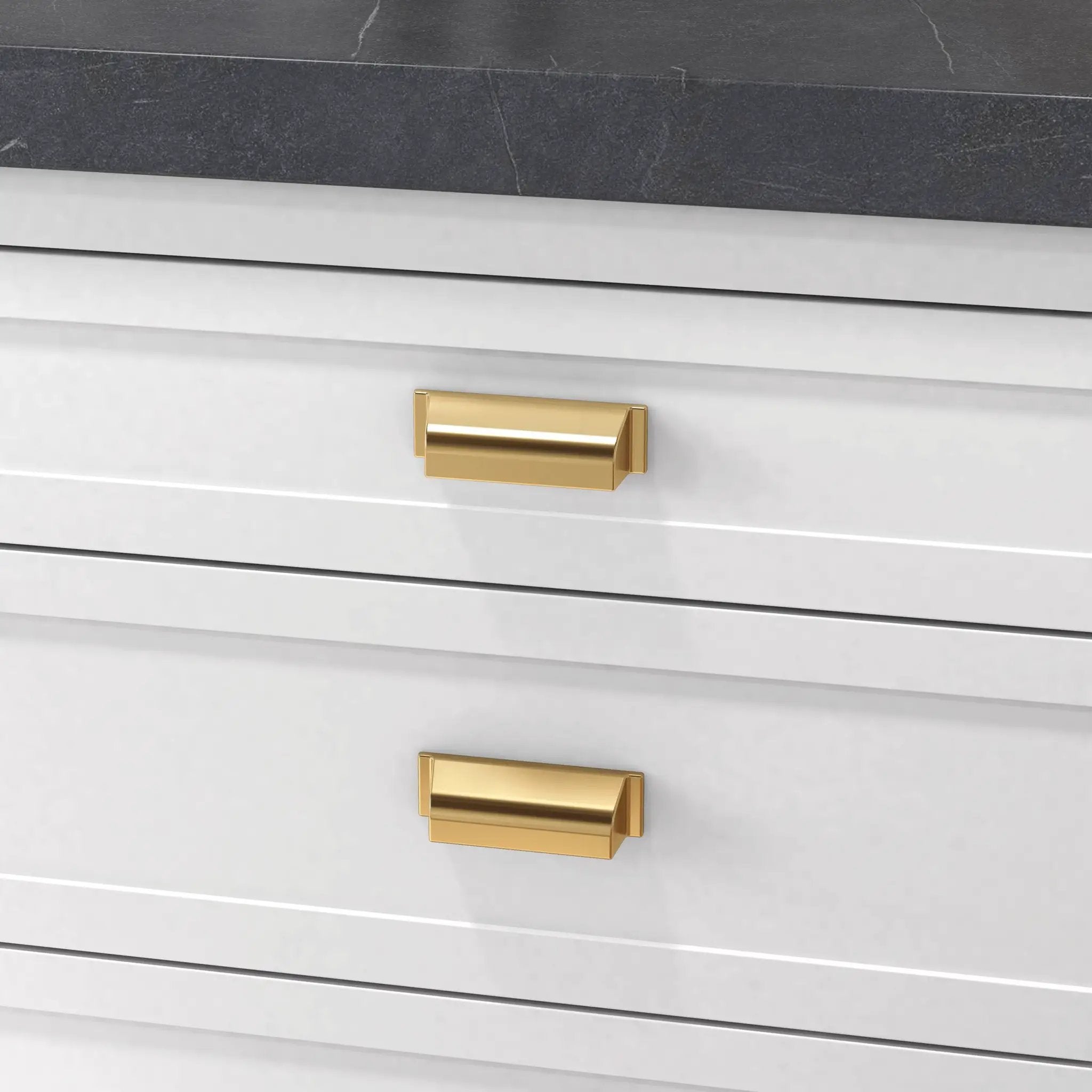polished brass pull