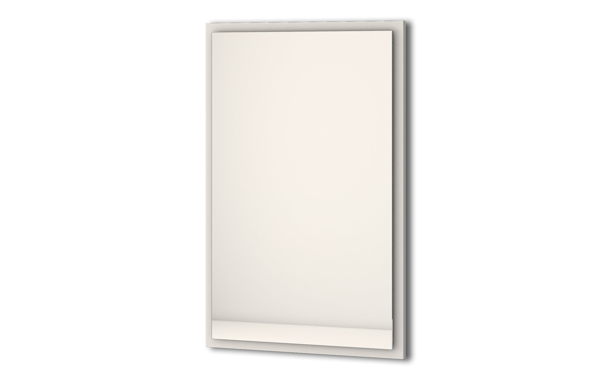 white matte mirror