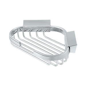 polished chrome wire basket