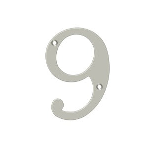 Deltana 4" Solid Brass Number 9