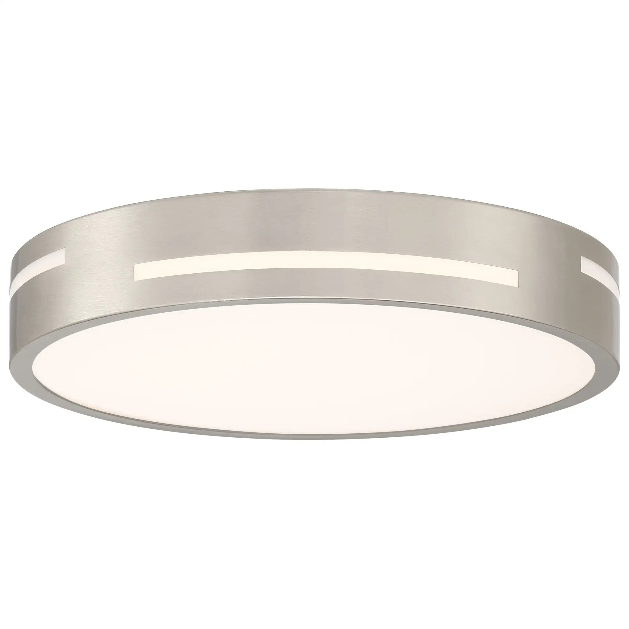 brushed steel led flush mount