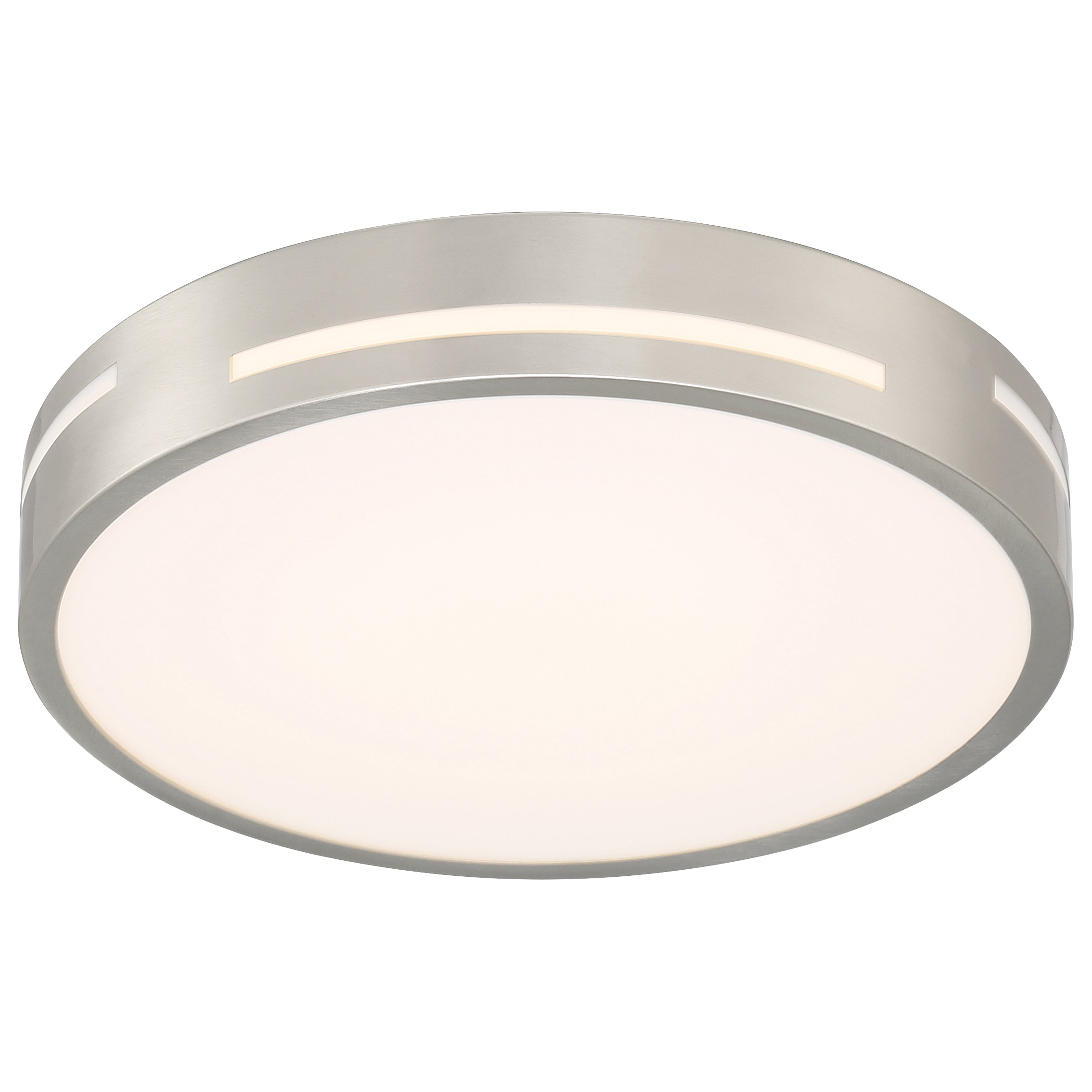 brushed steel led flush mount