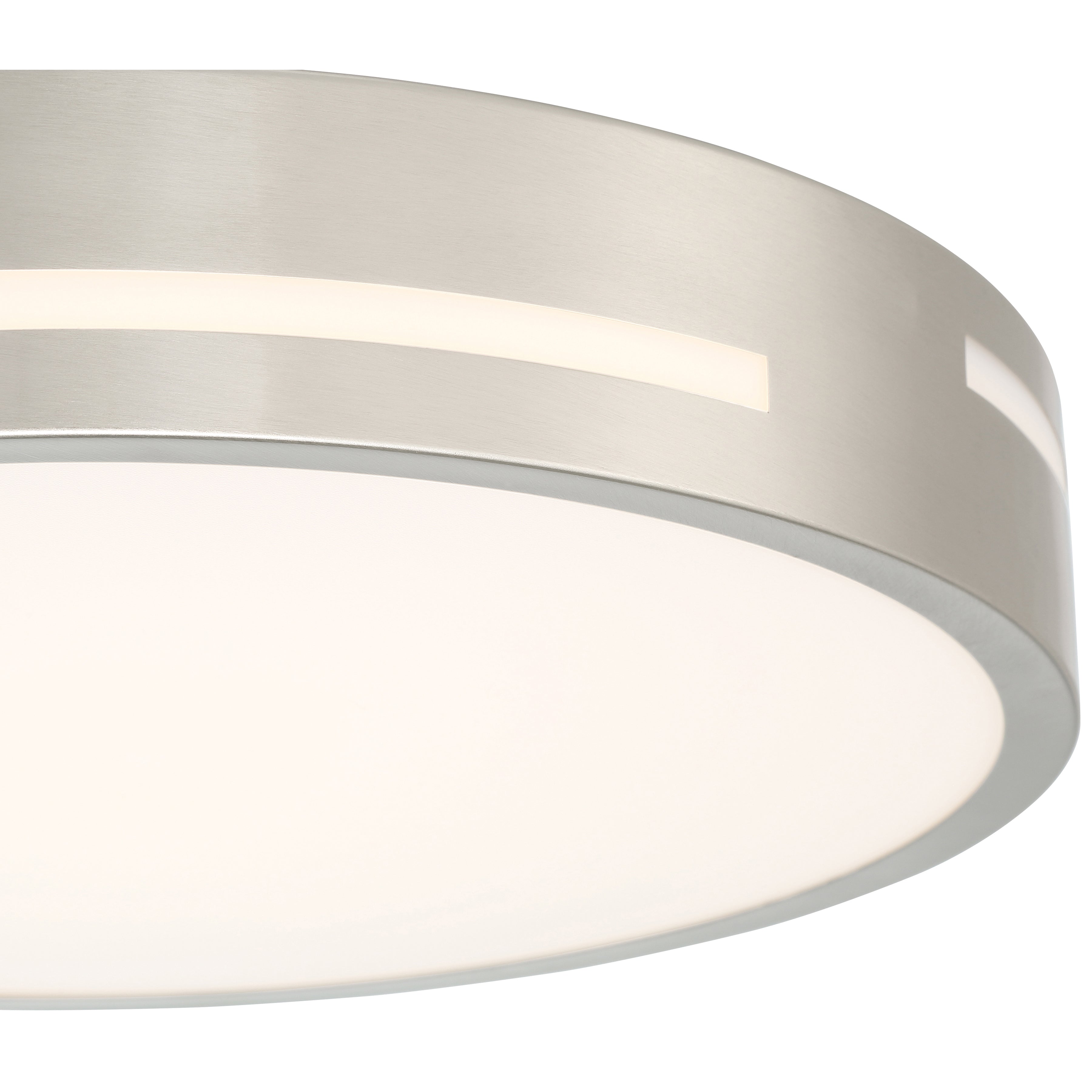 brushed steel led flush mount