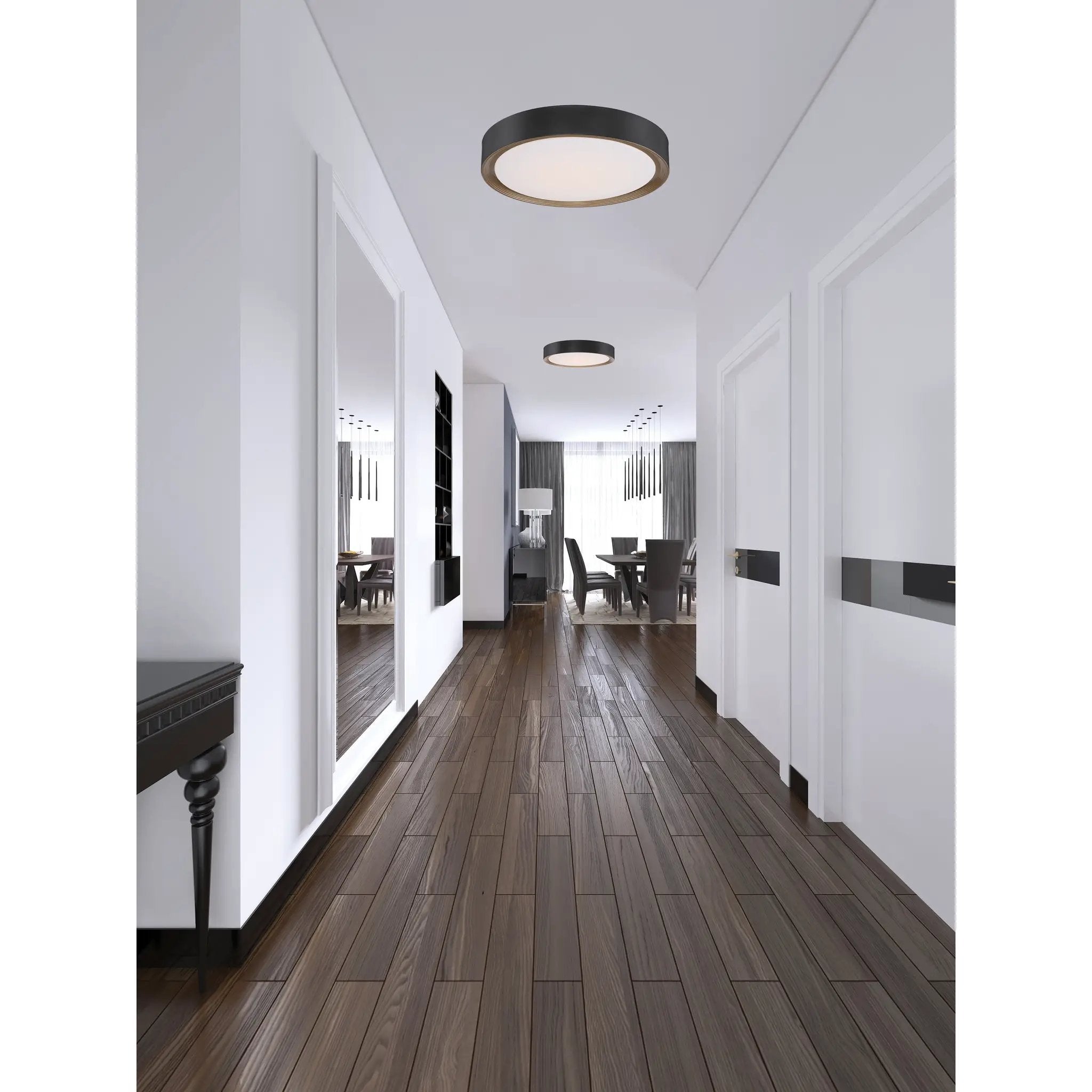 matte black led flush mount
