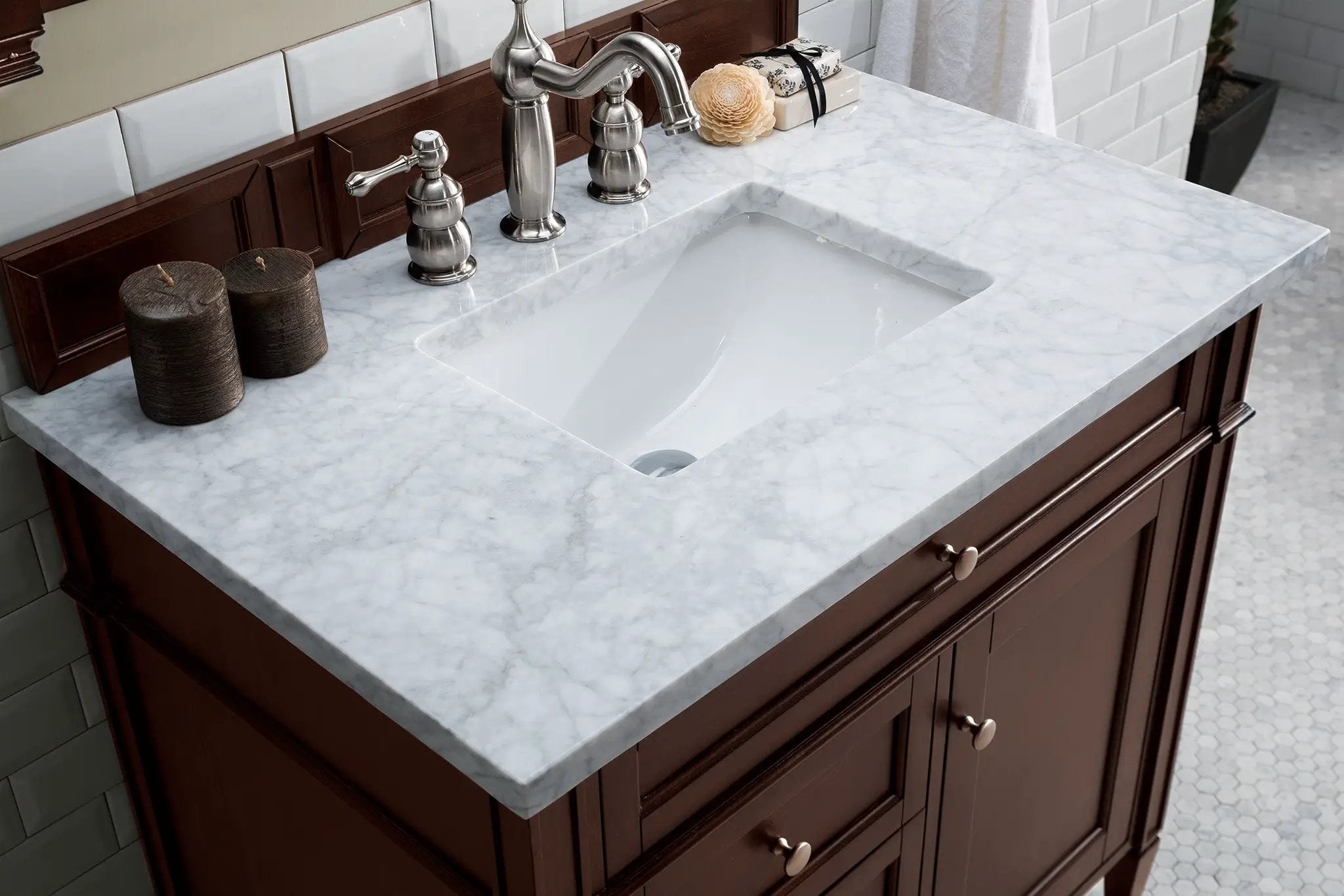 burnished mahogany vanity