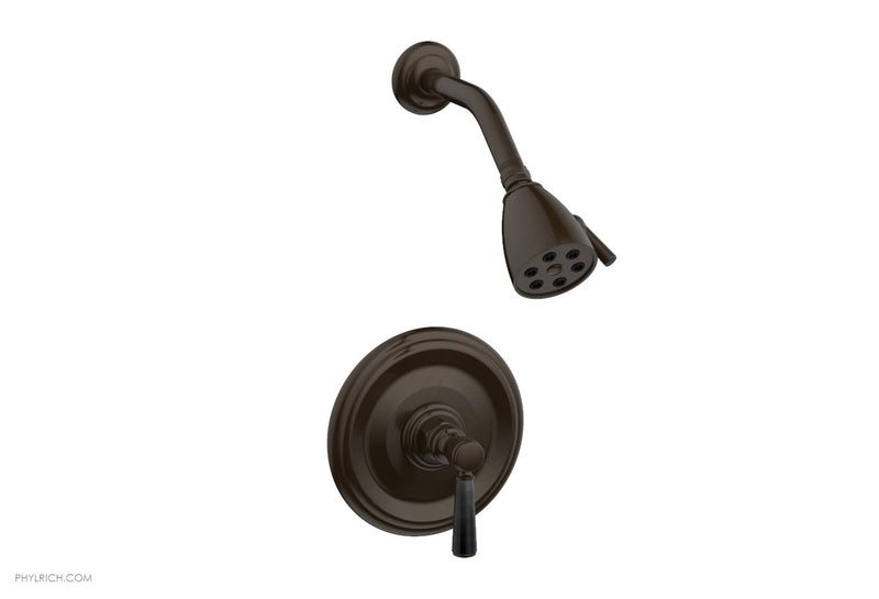 Phylrich HEX TRADITIONAL Pressure Balance Shower Set - Black Marble