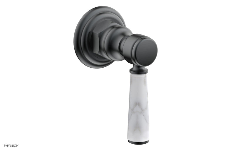 Phylrich HEX TRADITIONAL / HENRI Volume Control/Diverter White Marble Lever Handle