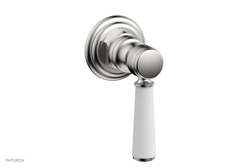 Phylrich HEX TRADITIONAL / HENRI Volume Control/Diverter - Satin White Lever Handle
