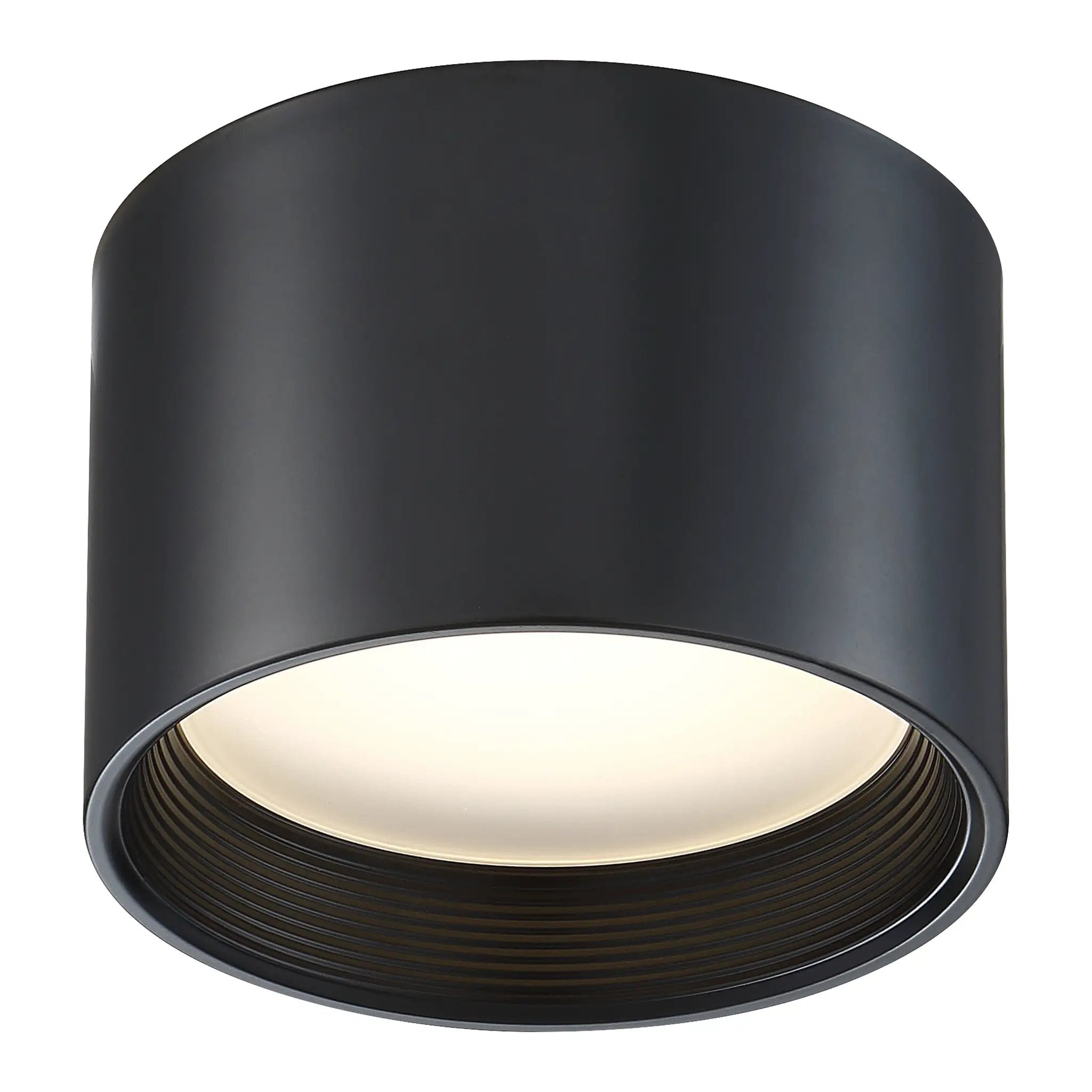 black dual voltage led flush mount