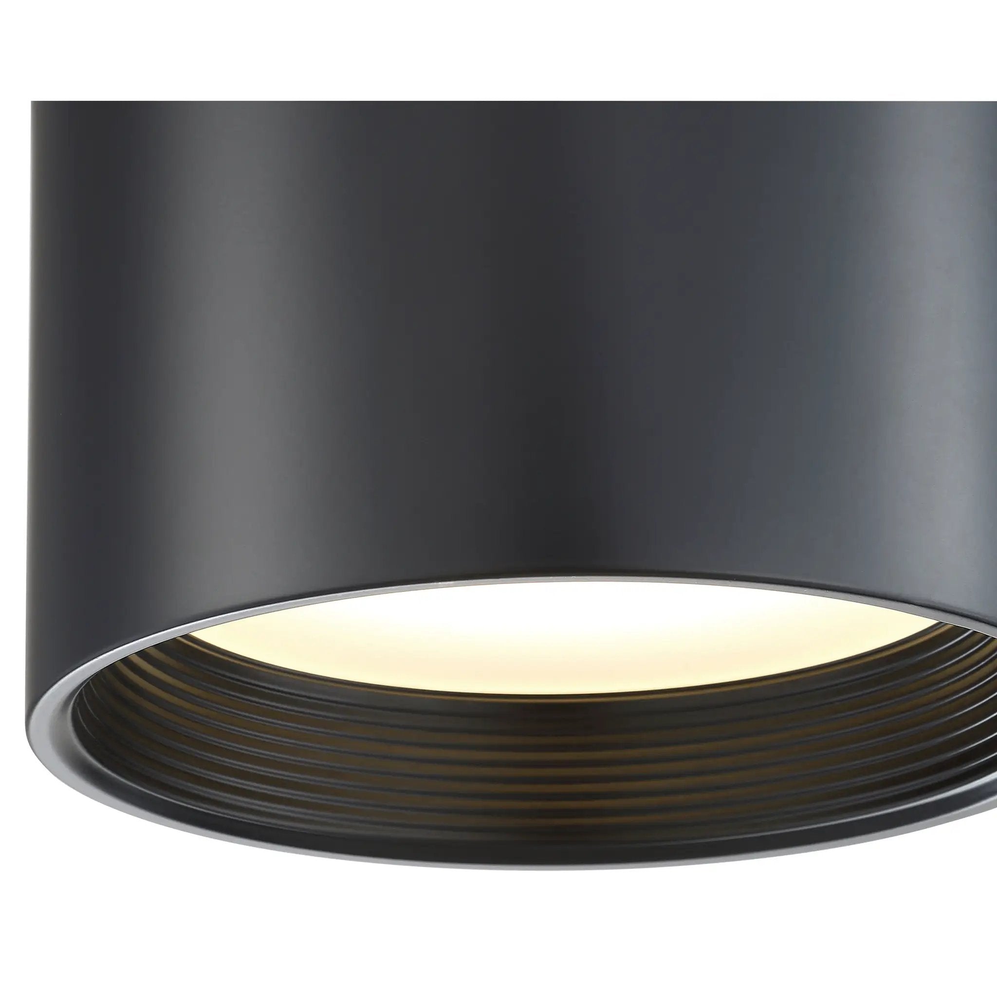 black dual voltage led flush mount