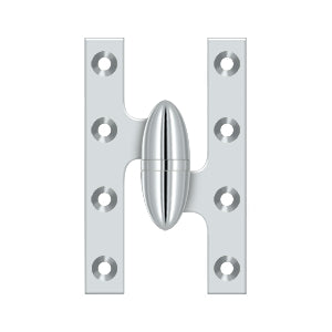 polished chrome hinge