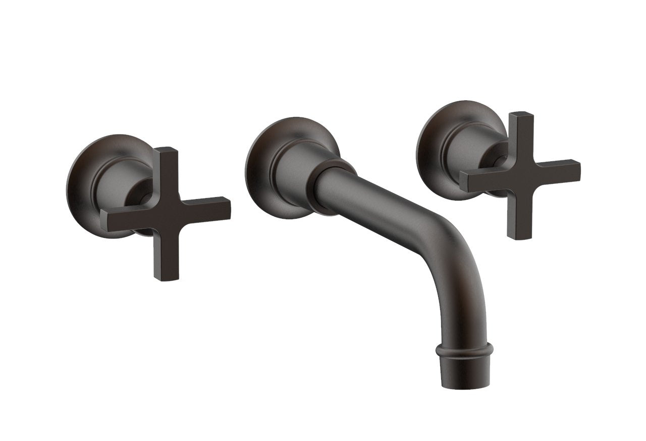 Phylrich HEX MODERN Wall Lavatory Set 8 1/4" Spout - Cross Handles