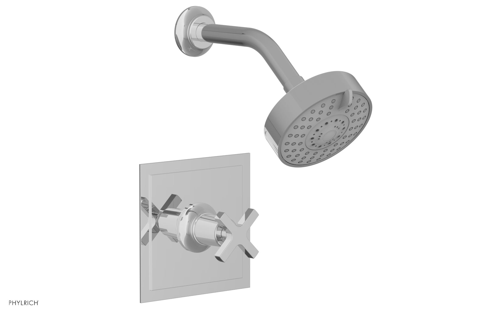 polished chrome shower set