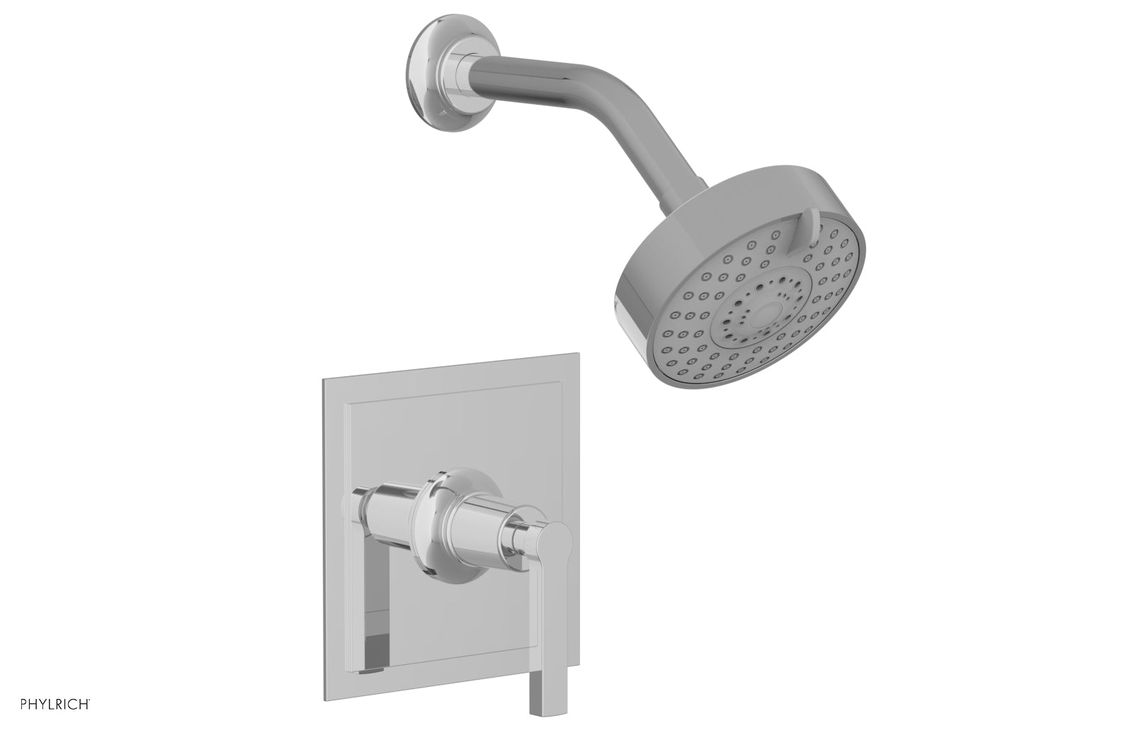 polished chrome shower set