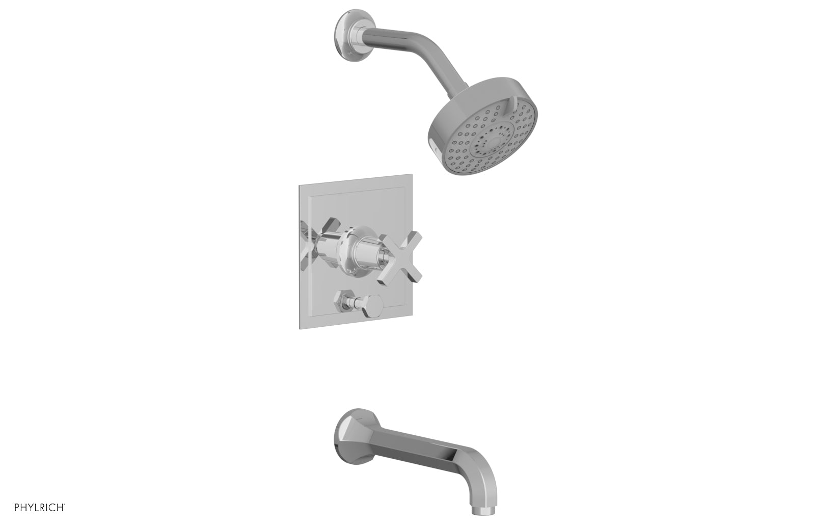 polished chrome shower set