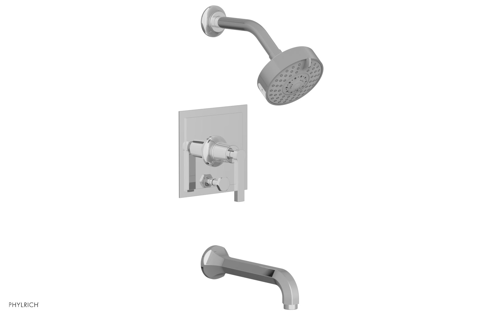 polished chrome shower set