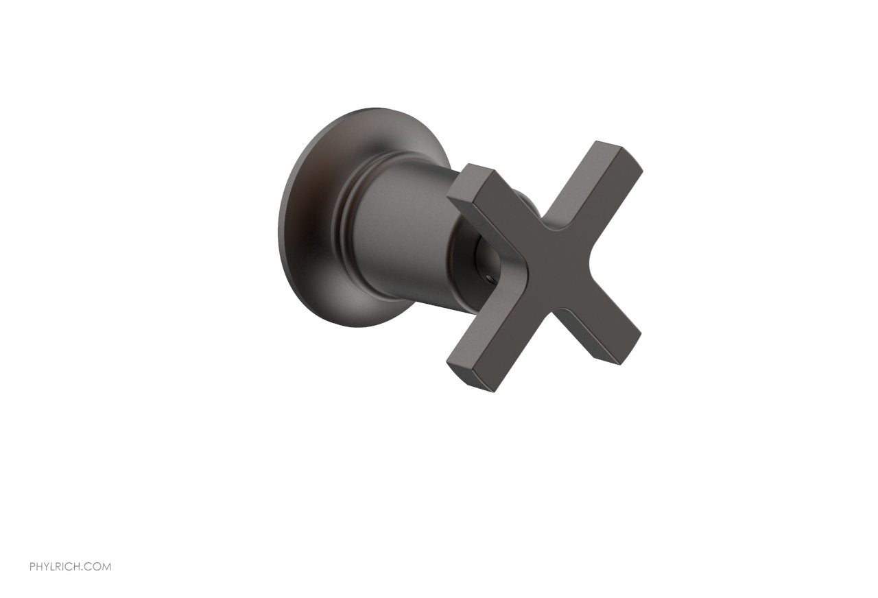 Phylrich HEX MODERN Volume Control/Diverter Trim - Cross Handle