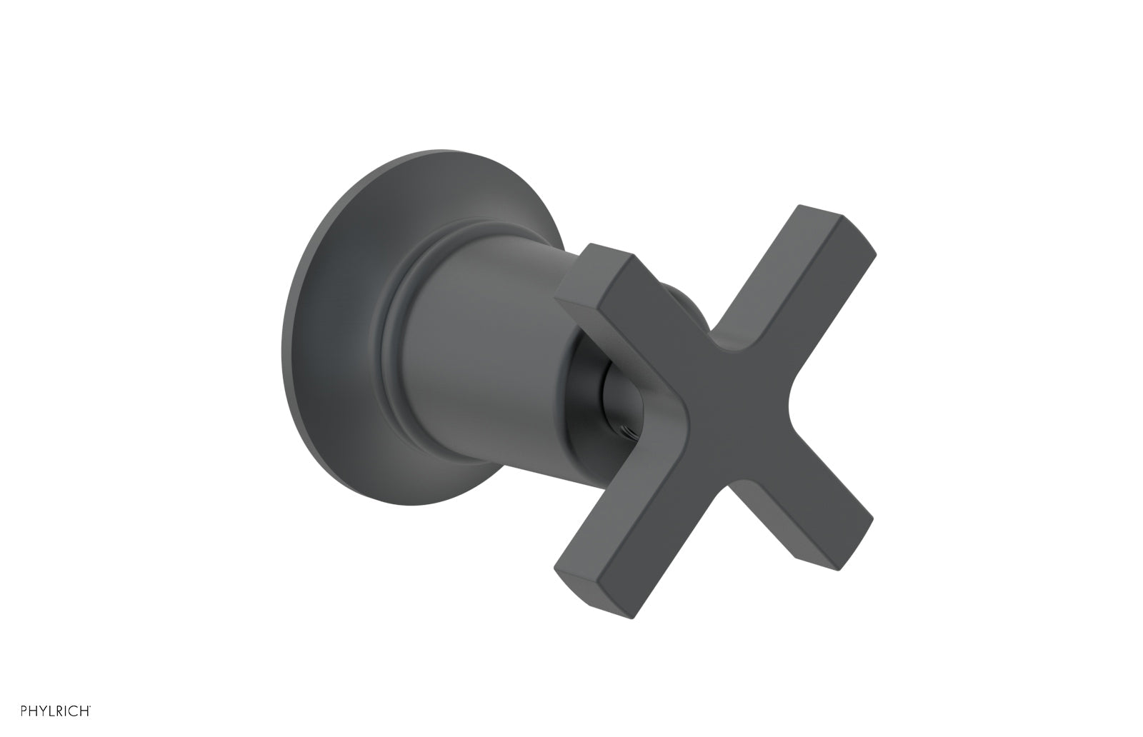 Phylrich HEX MODERN Volume Control/Diverter Trim - Cross Handle