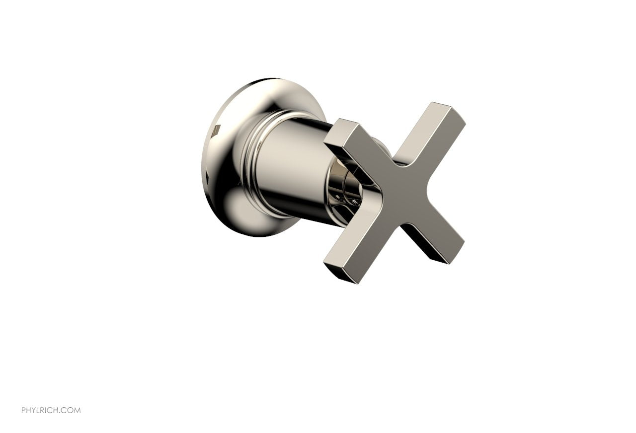 Phylrich HEX MODERN Volume Control/Diverter Trim - Cross Handle