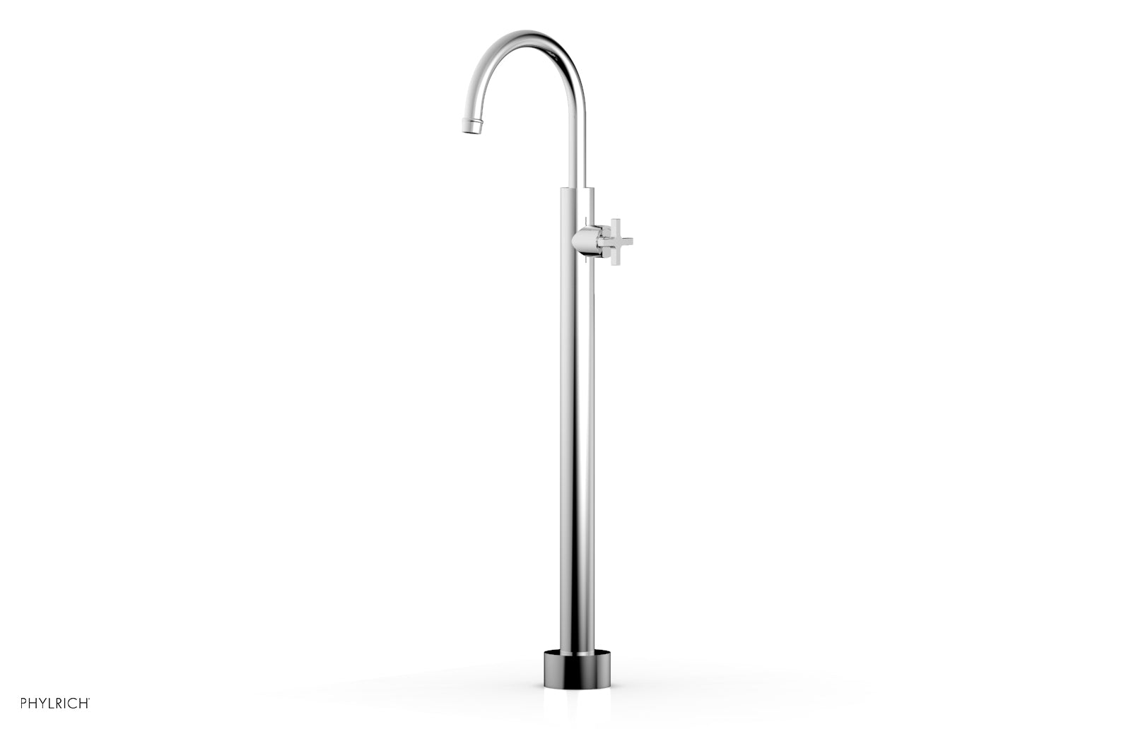 polished chrome tub filler