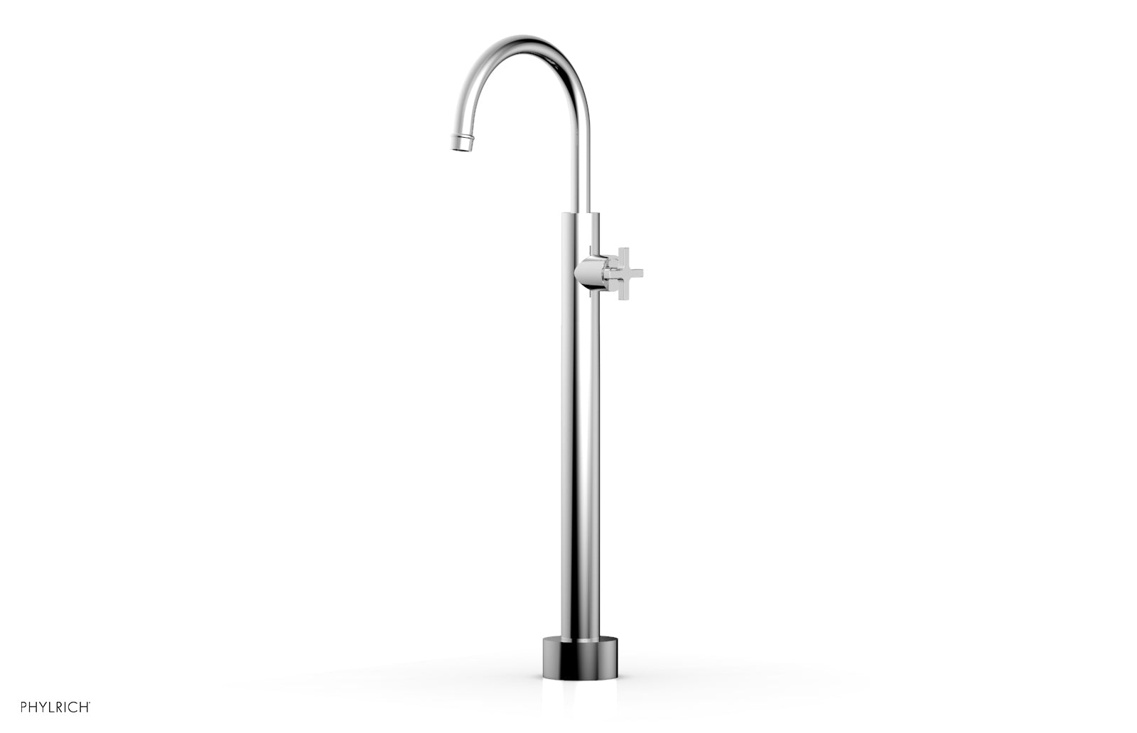 polished chrome tub filler