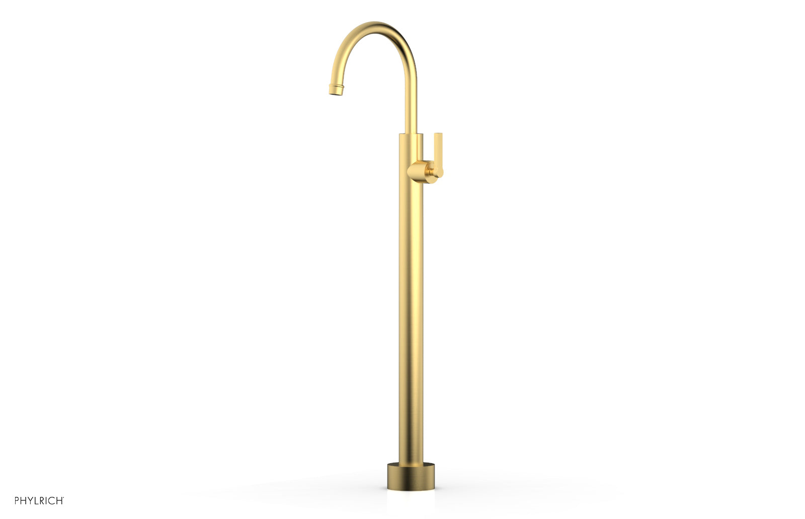 Phylrich HEX MODERN Tall Floor Mount Tub Filler - Lever Handle