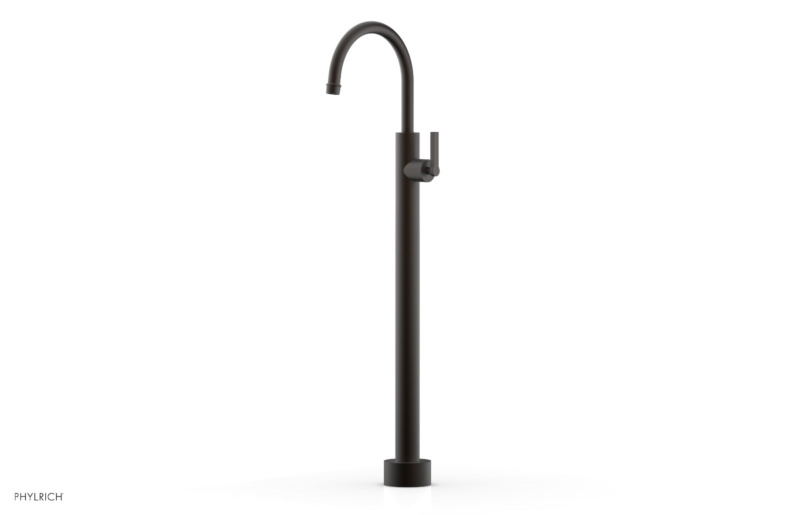 Phylrich HEX MODERN Tall Floor Mount Tub Filler - Lever Handle
