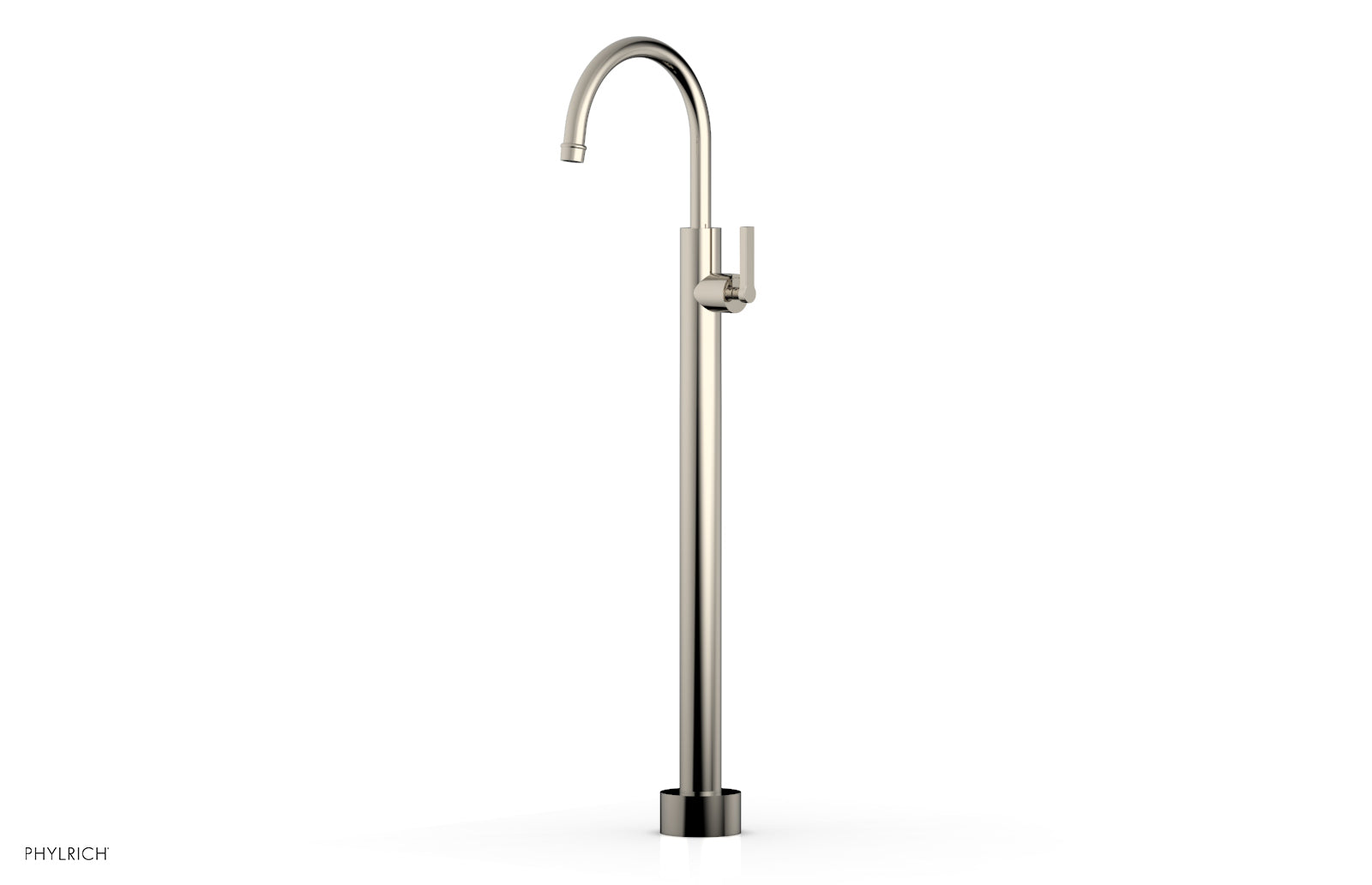 Phylrich HEX MODERN Tall Floor Mount Tub Filler - Lever Handle