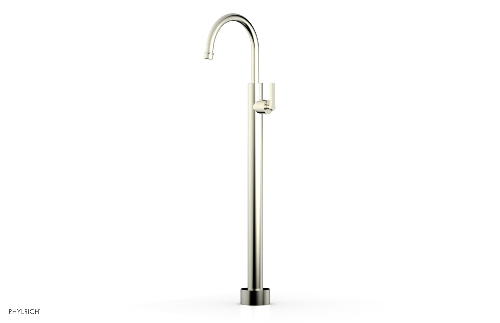 Phylrich HEX MODERN Tall Floor Mount Tub Filler - Lever Handle