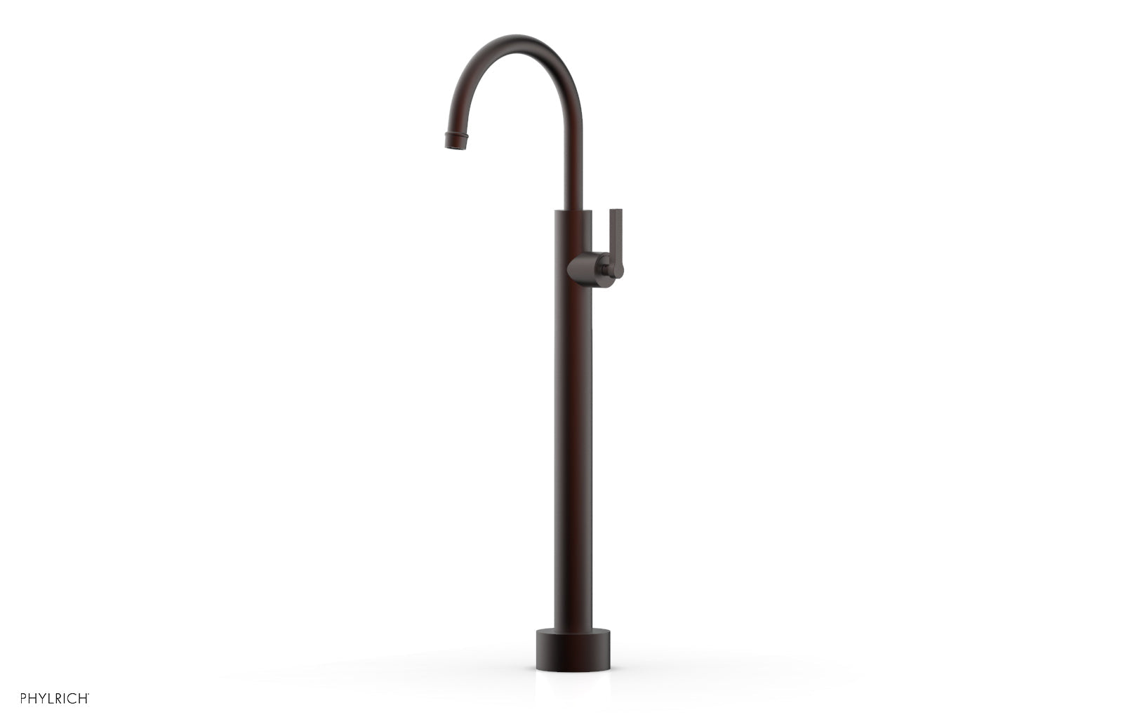 Phylrich HEX MODERN Low Floor Mount Tub Filler - Lever Handle