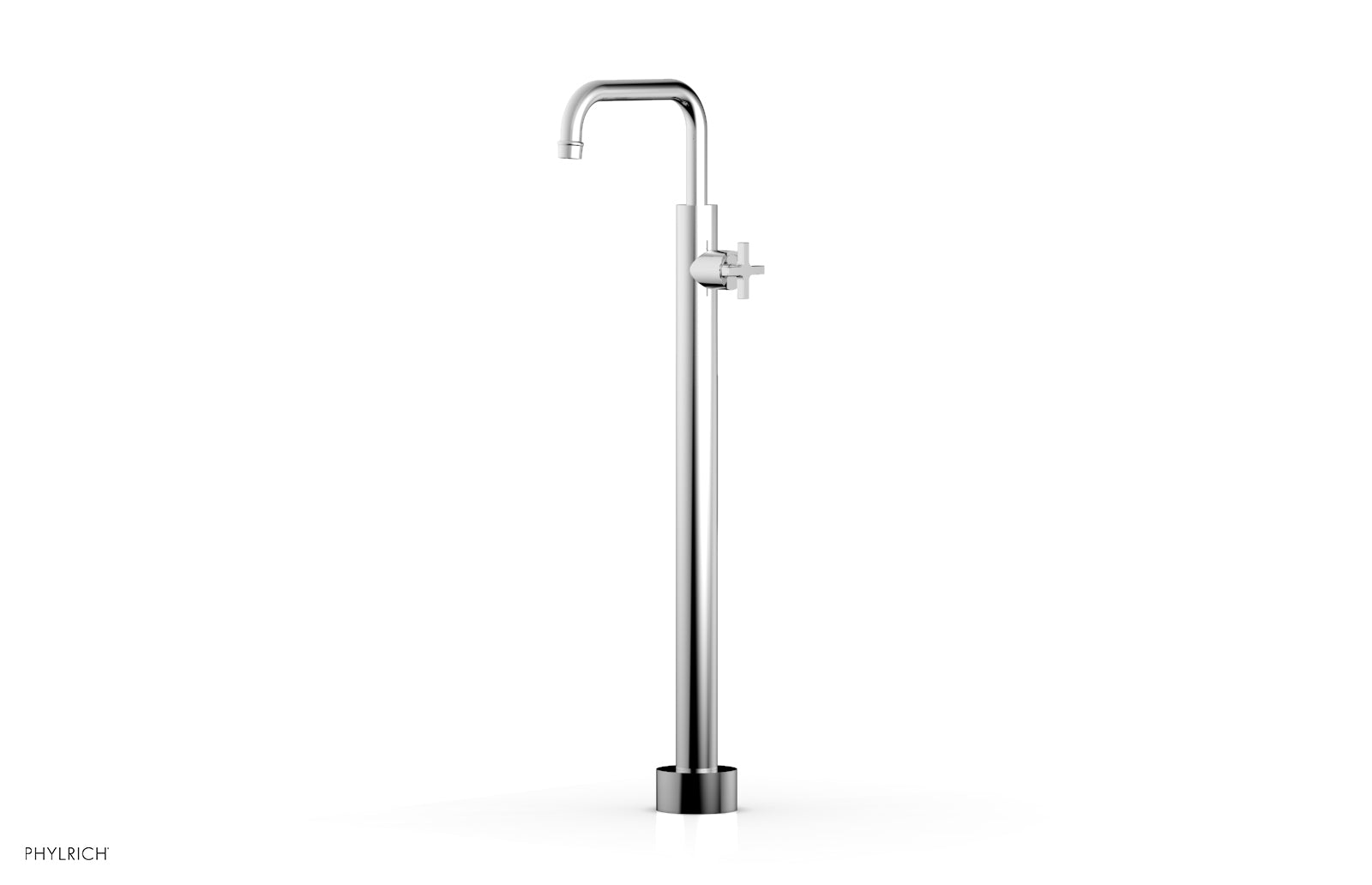 polished chrome tub filler