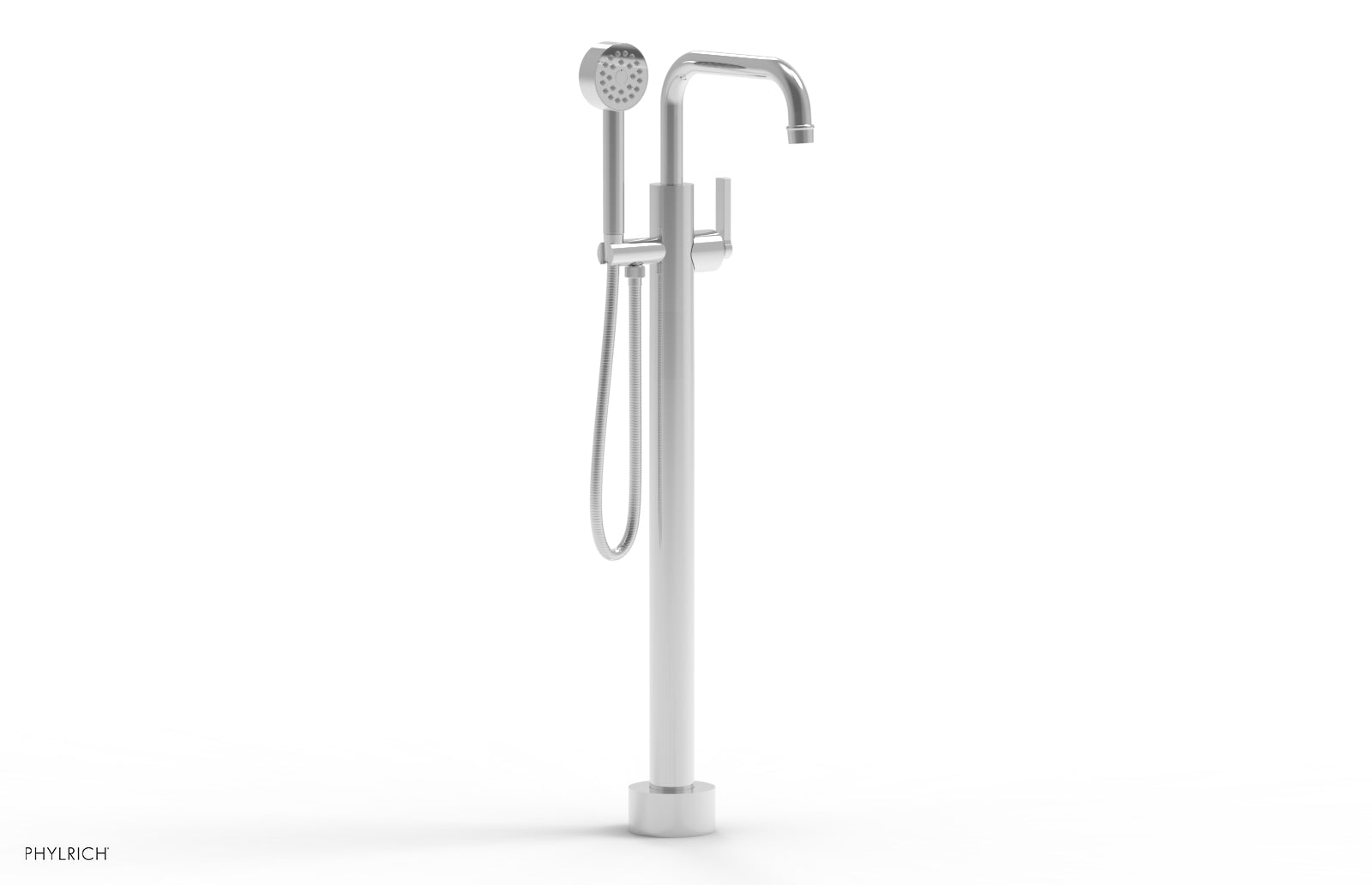 polished chrome tub filler