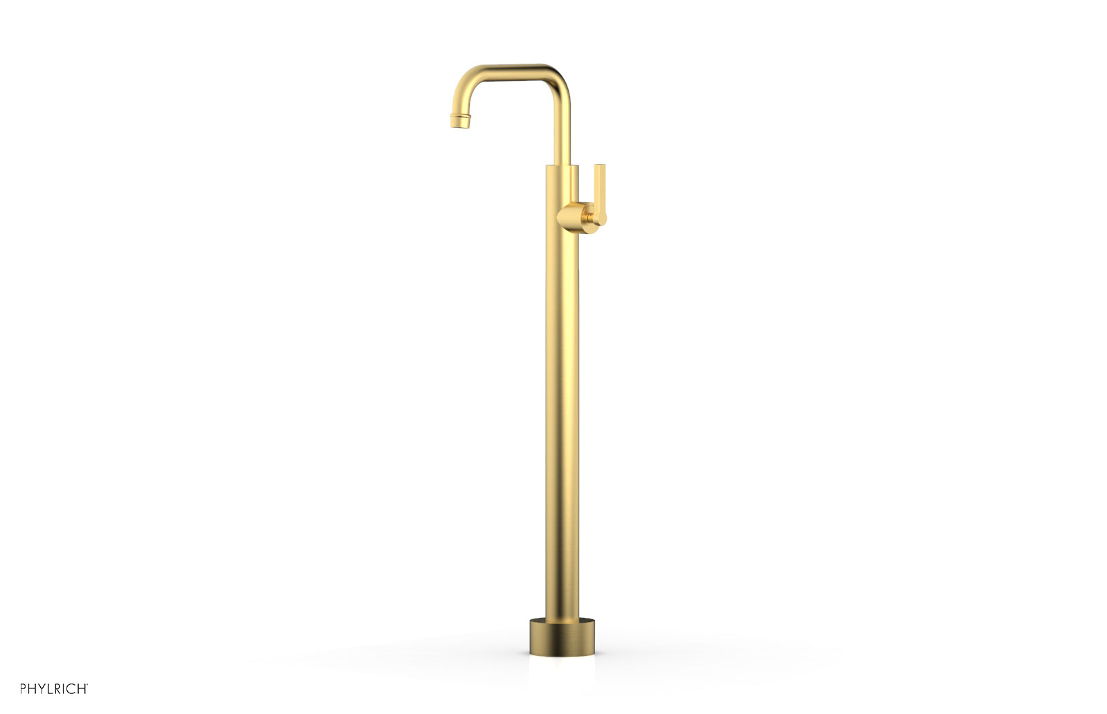 Phylrich HEX MODERN Tall Floor Mount Tub Filler - Lever Handle