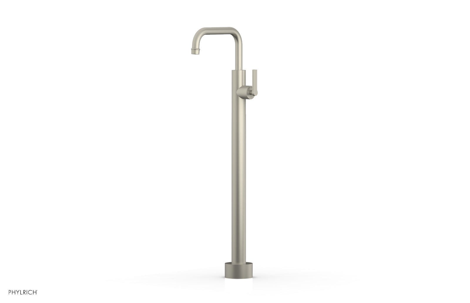 Phylrich HEX MODERN Tall Floor Mount Tub Filler - Lever Handle