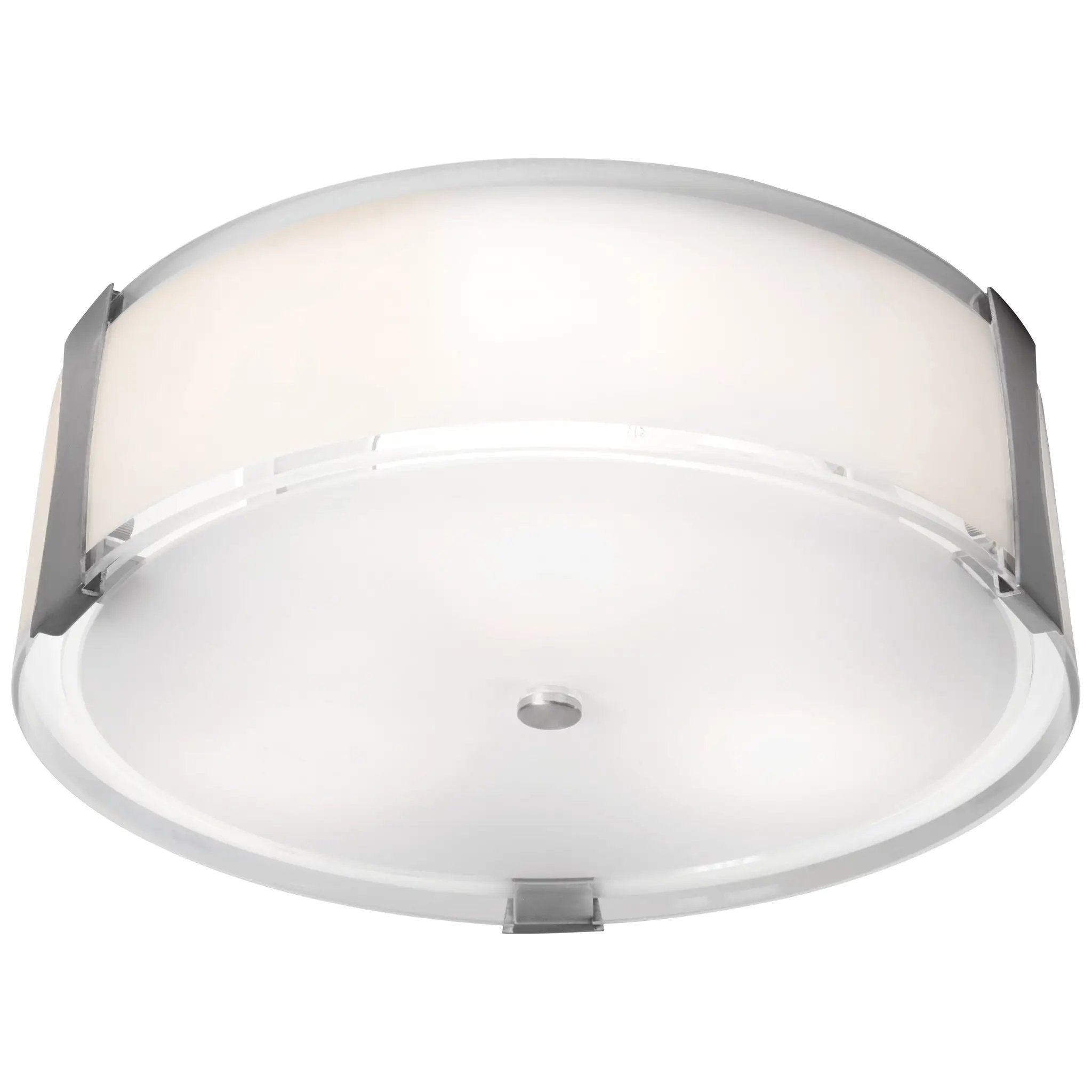 brushed steel led flush mount