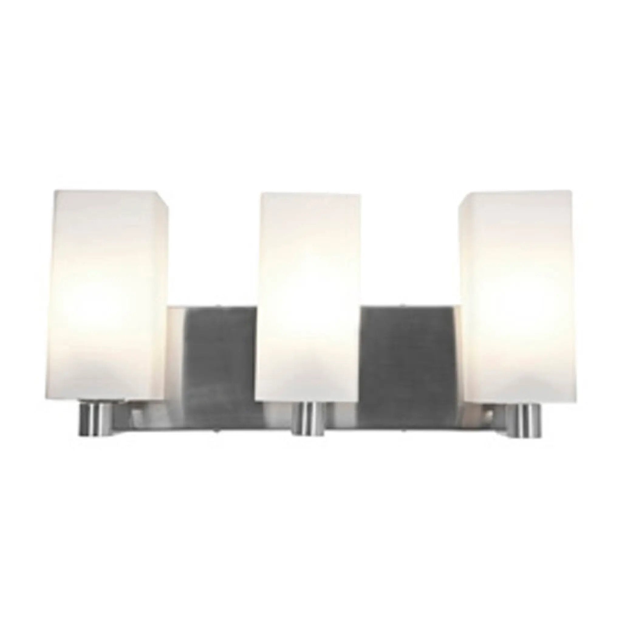 brushed steel 3 light led vanity