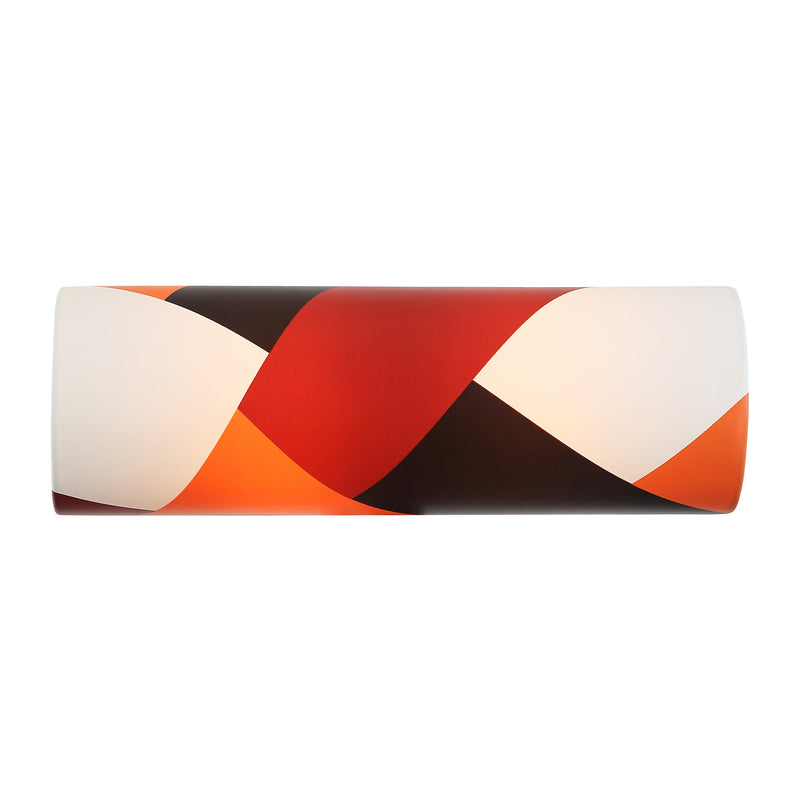 black/satin brass/patchwork wall mount light