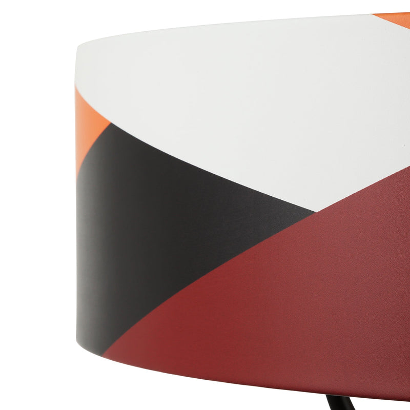 black/satin brass/patchwork pendant light