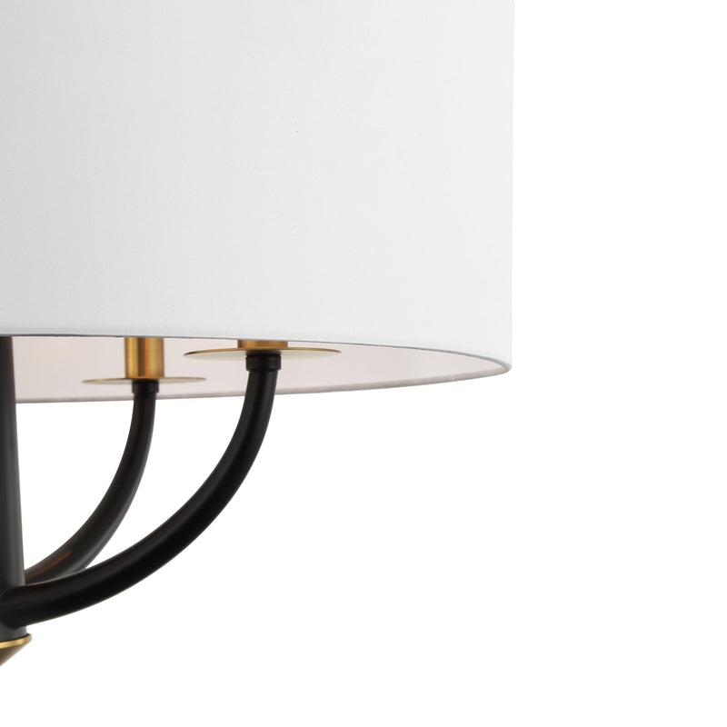 black/satin brass pendant light